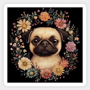 Adorable Pug Art – Funny & Lovable Dog Illustration Sticker